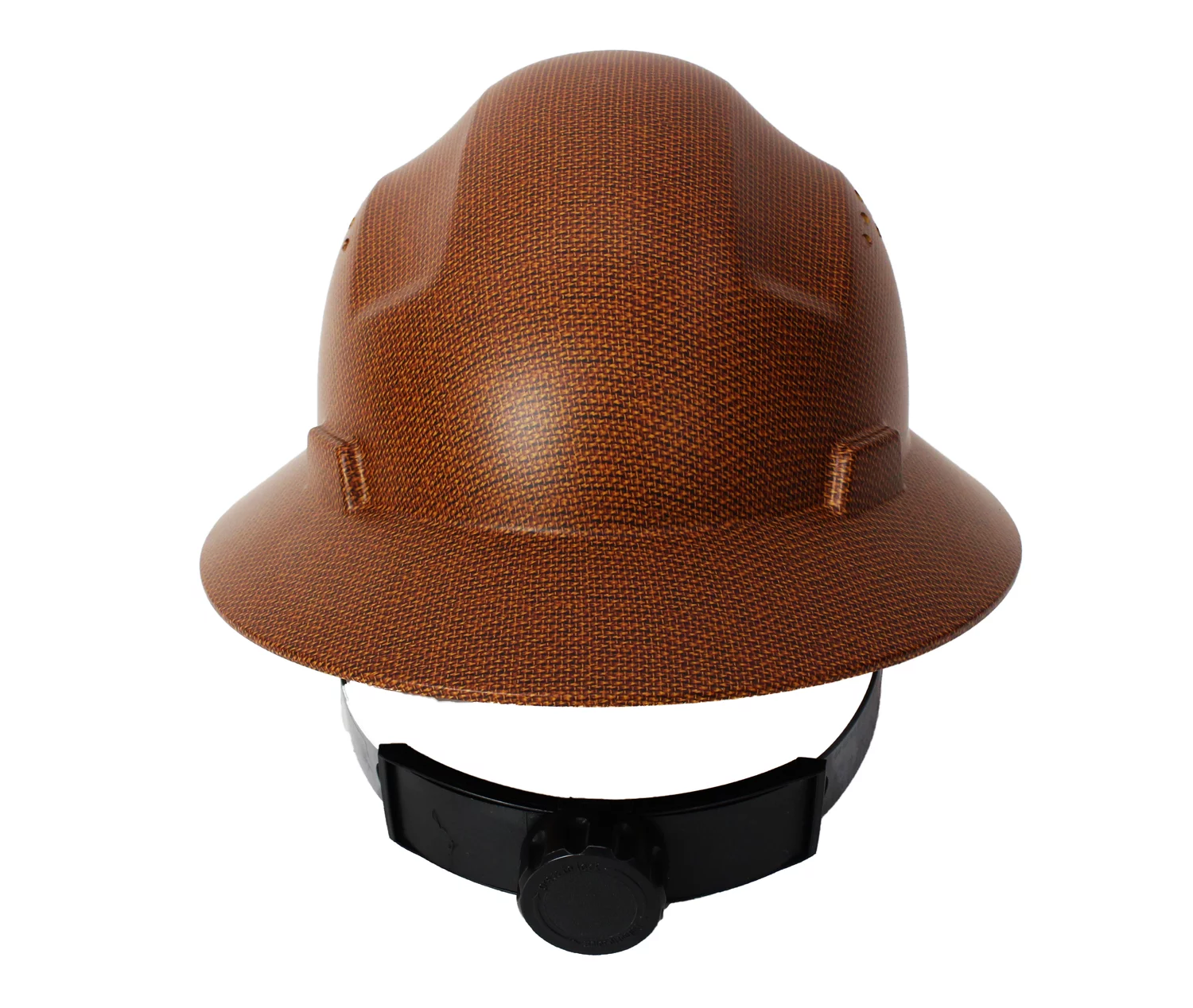 RK Safety RK-HP44-DESIGN, Hard Hat Brim Style with 4 Point Ratchet Suspension (1 EA, Brown)