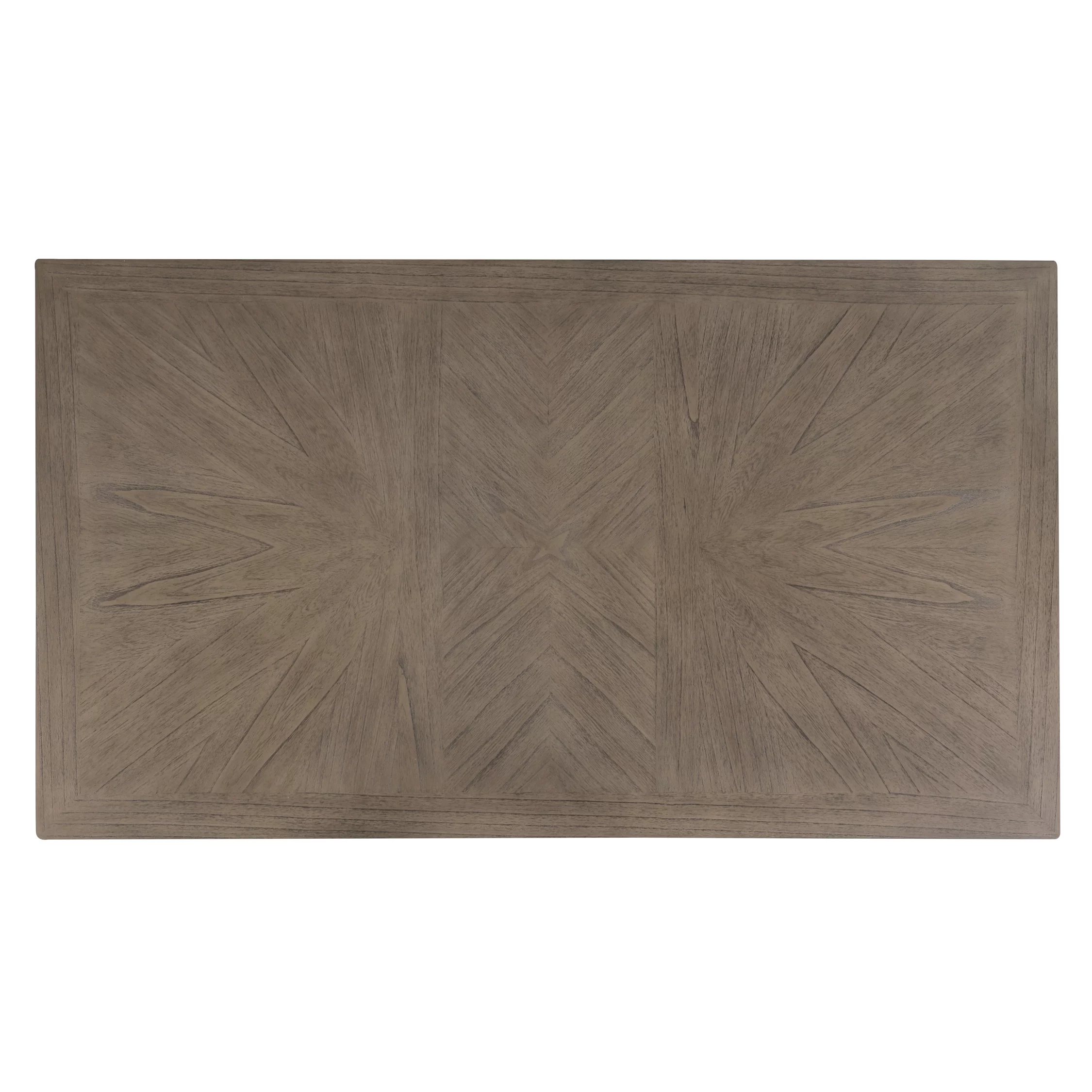 Roundhill Furniture Fasena Rectangular Trestle Dining Table, Rustic Gray and Off White Finish