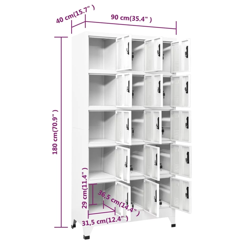 Locker Cabinet White 35.4