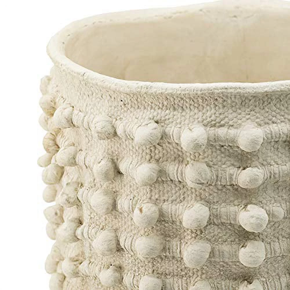 A&B Home Set of 2 Cement Pom Pom Planters