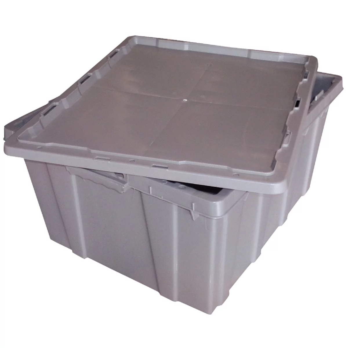 Normile 24 In. x 20 In. x 12 In. Gray Plastic Storage Tote TOTE BOX-GREY