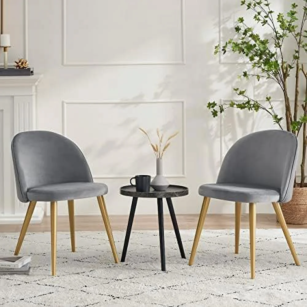 TJUNBOLIFE White Sherpa Dining Chairs   Modern Armless Accent Chairs for Living Room Dining Room  Side Chairs with Gold Legs for Breakfast Nook  Upholstered Cute Vanity Chairs\u2026