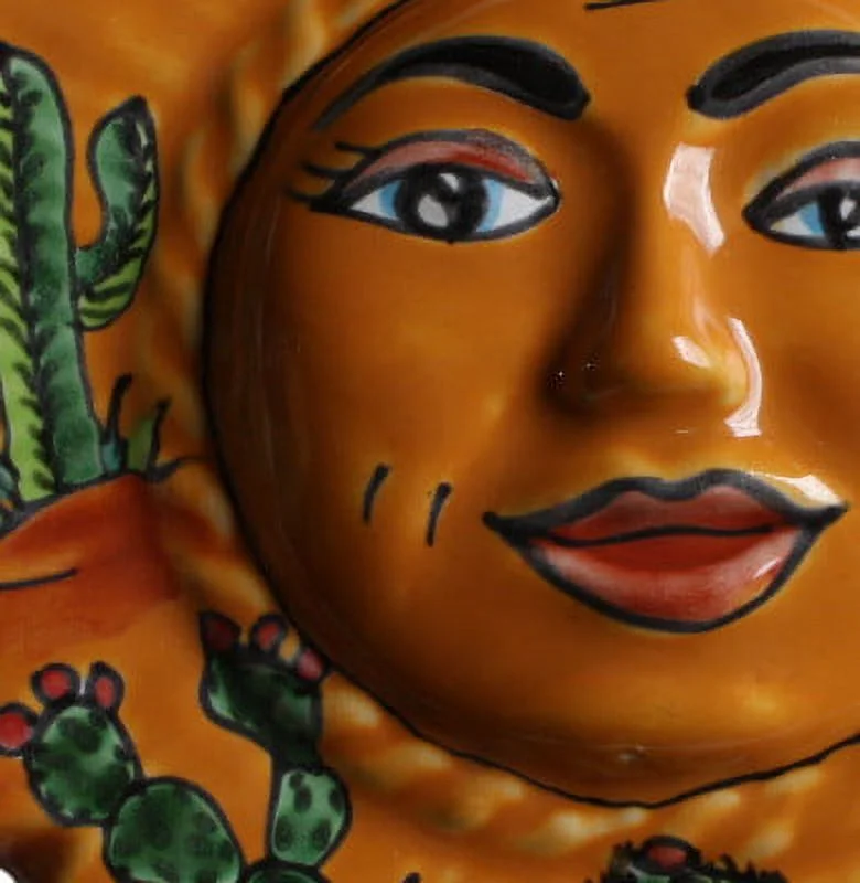 Small Desert Talavera Ceramic Sun Face