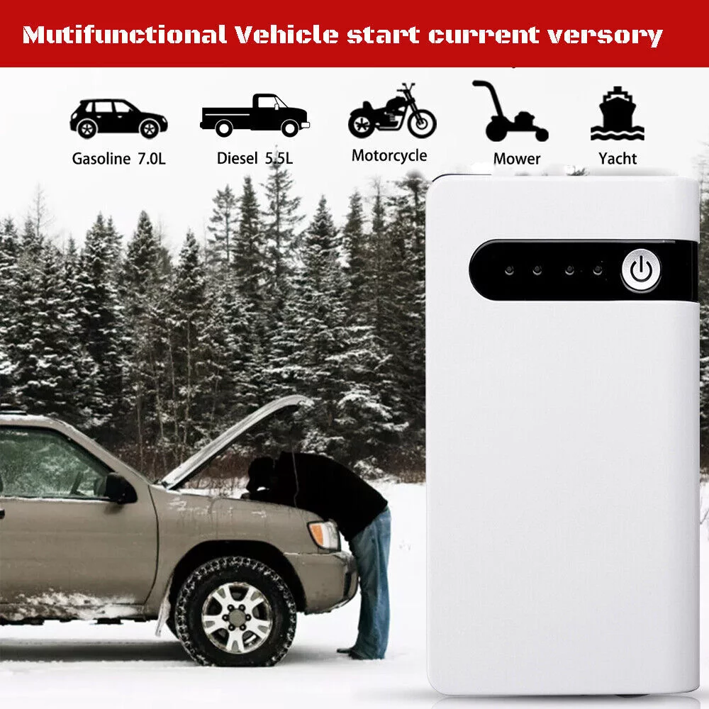 3 IN 1 Car Jump Starter 20000mAh Booster Jumper Box Power Bank Battery Charger