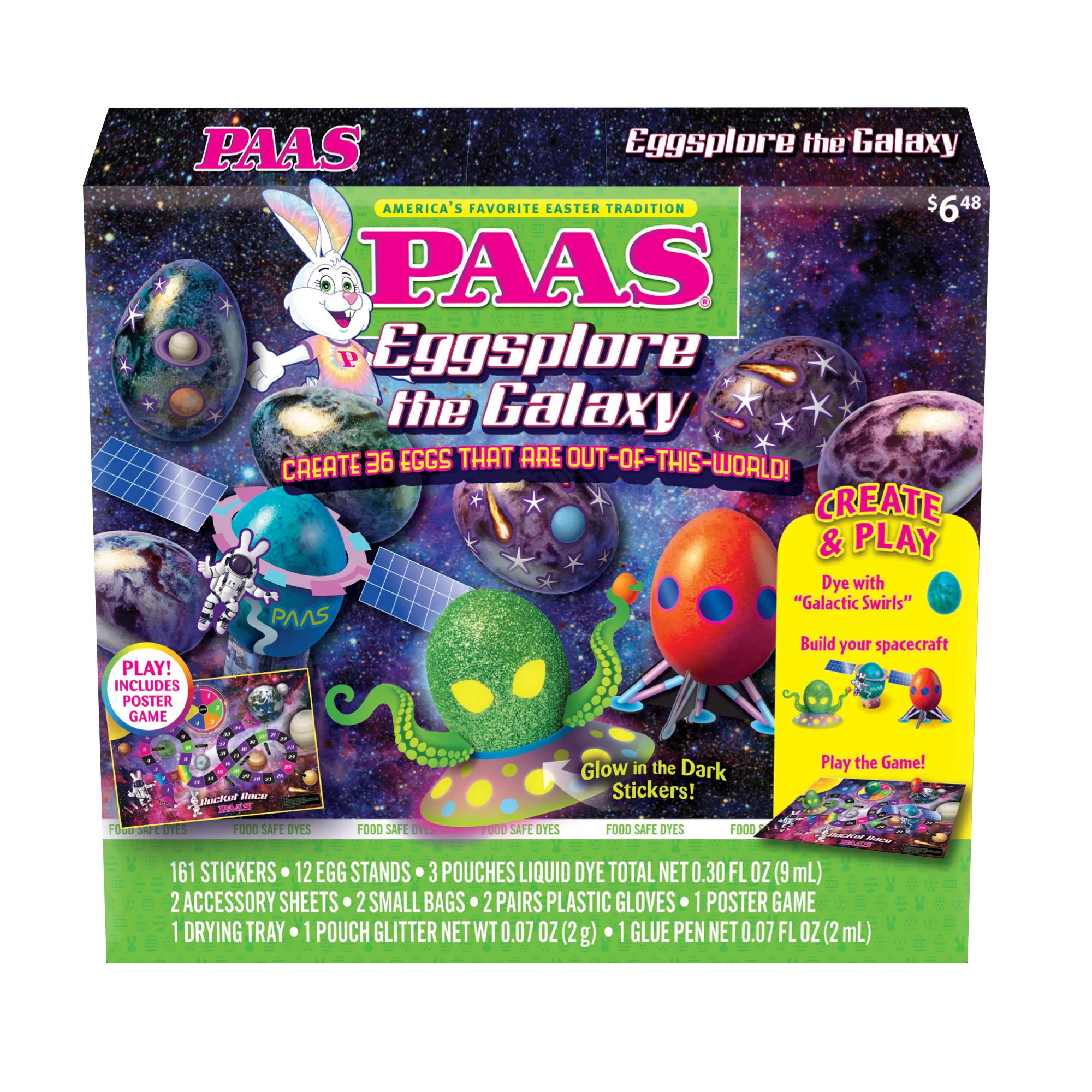 PAAS Easter Egg Decorating and Dye Kit, Eggsplore the Galaxy, 1 Kit