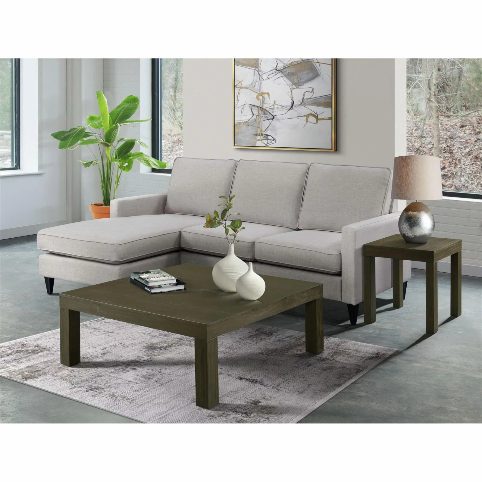 Picket House Furnishings Jasper Square Coffee Table in Brown