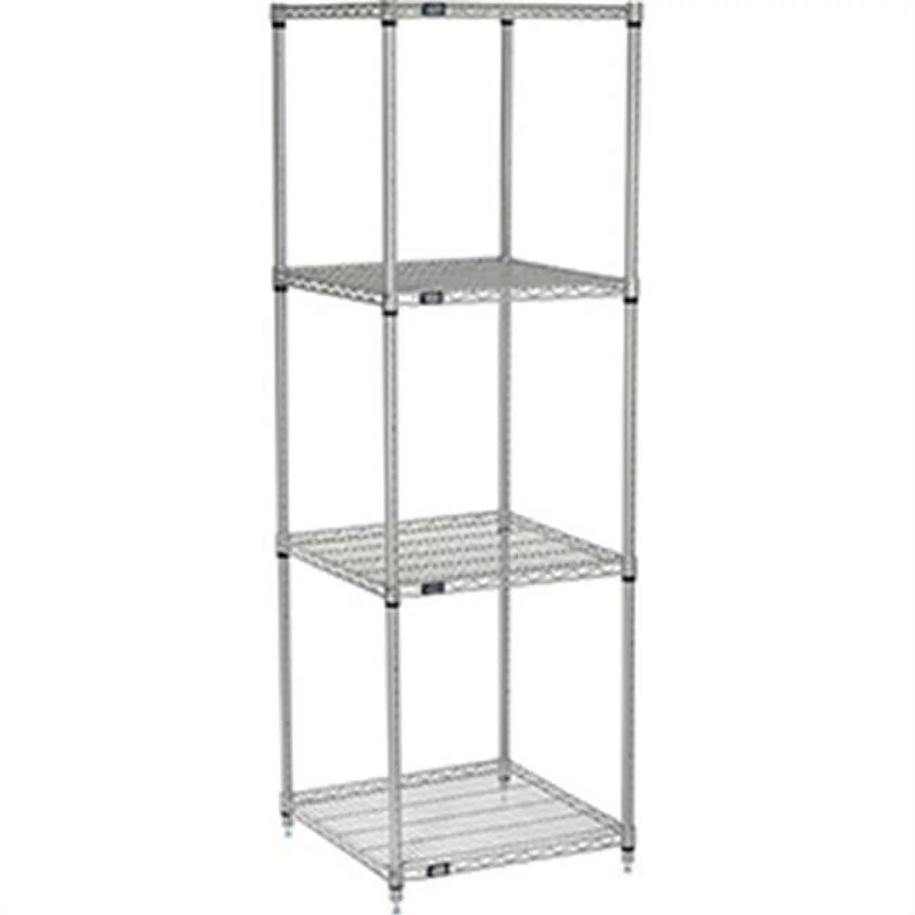 Nexel 24247EP Nexelate Wire Shelving, Silver - 24 x 24 x 74 in.