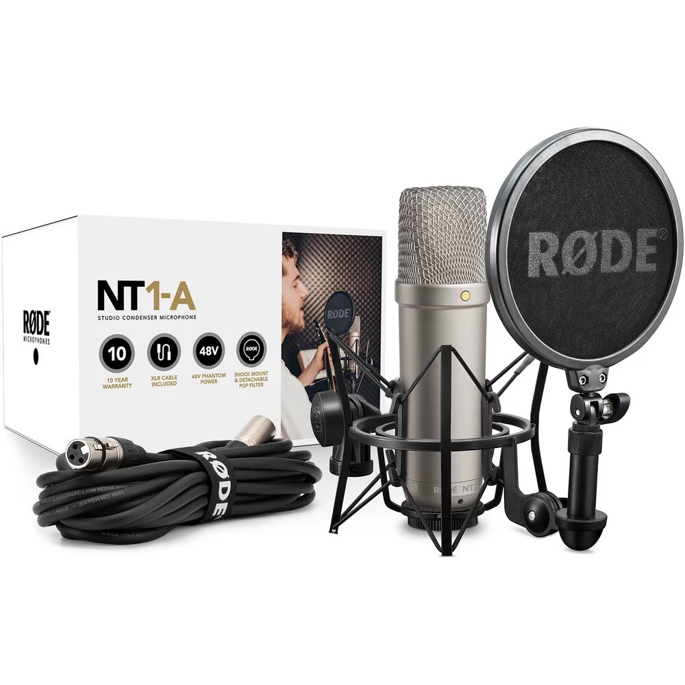 Rode NT1-A Vocal Large-Diaphragm Cardioid Condenser Microphone Bundle with MOTU M4 Desktop 4x4 USB Audio/MIDI Interface