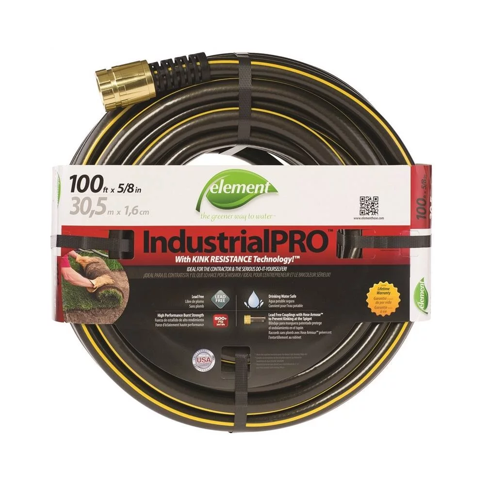 Colorite/Swan ELIH58100 Industrial Pro Garden Hoses, Kink Free, 5/8 Inch x 100 Foot