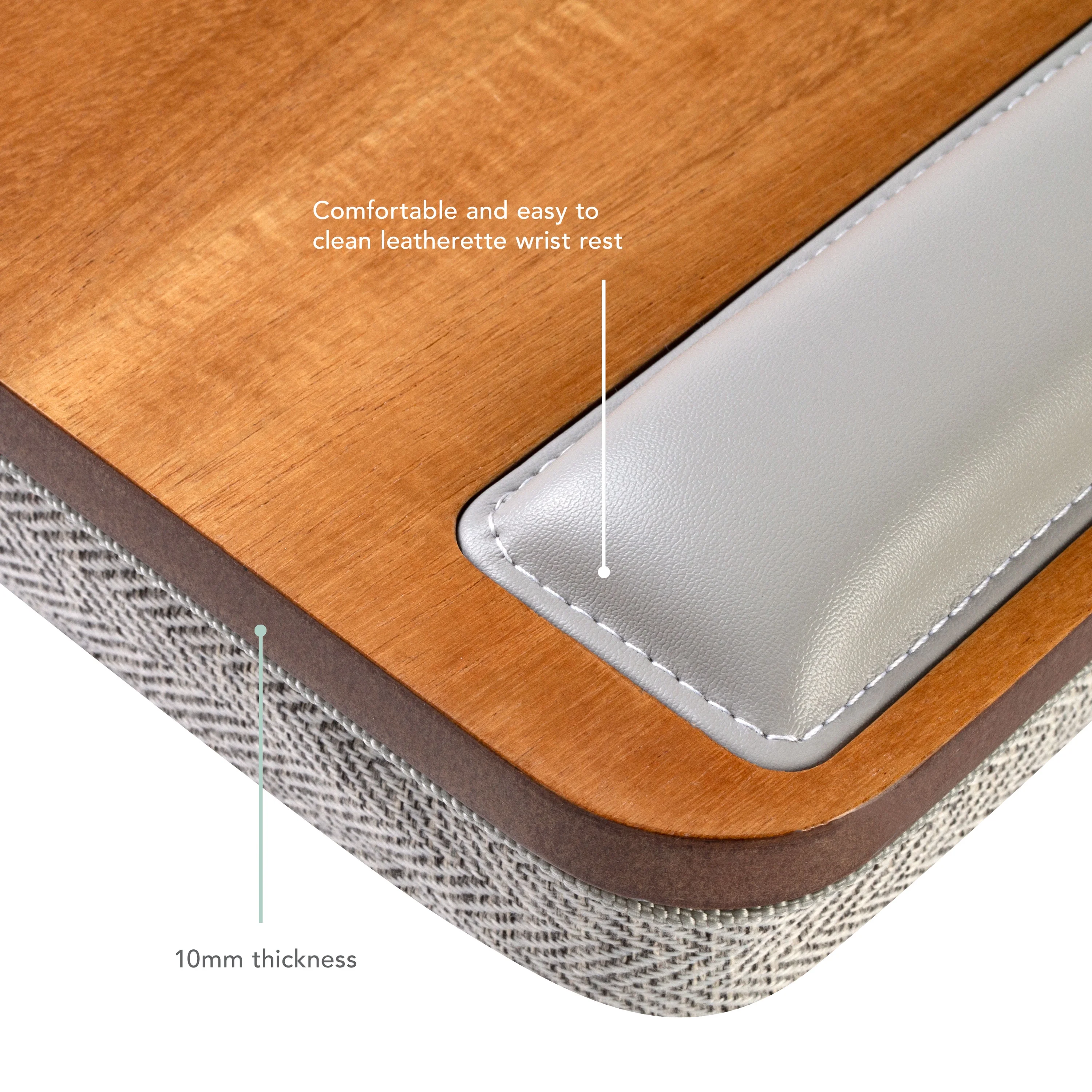 Rossie Home Premium Acacia Wood Lap Desk, Golden Saddle