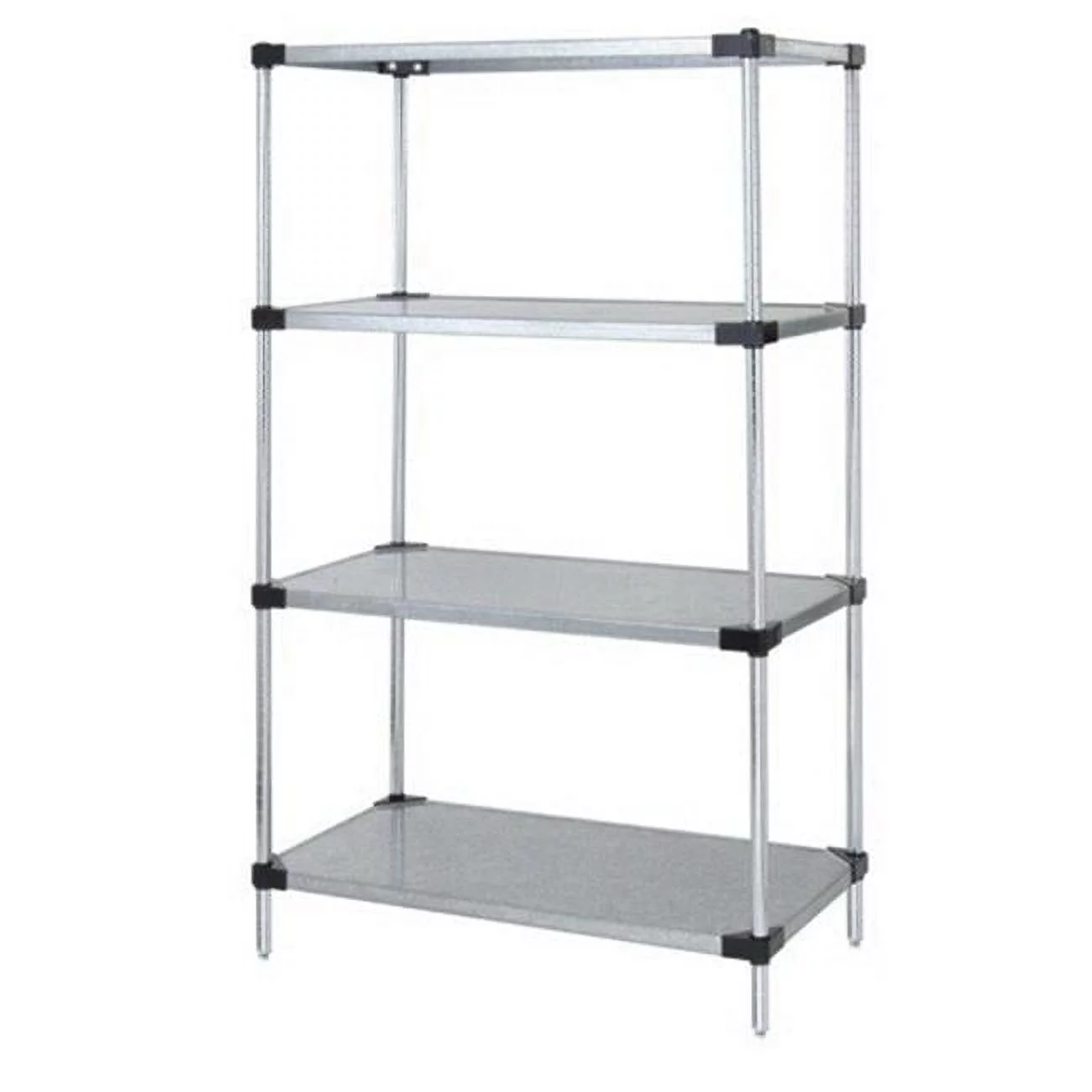 Solid Shelving 4-Shelf Starter Units, 21 x 42 x 74 in. - Galvanized Steel