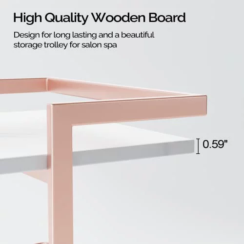 OmySalon Esthetician Cart Salon Trolley with Wheels, Spa Cart Mobile Storage Organizer for Beauty Tattoo Manicure Facials Waxing Cosmetology Cart