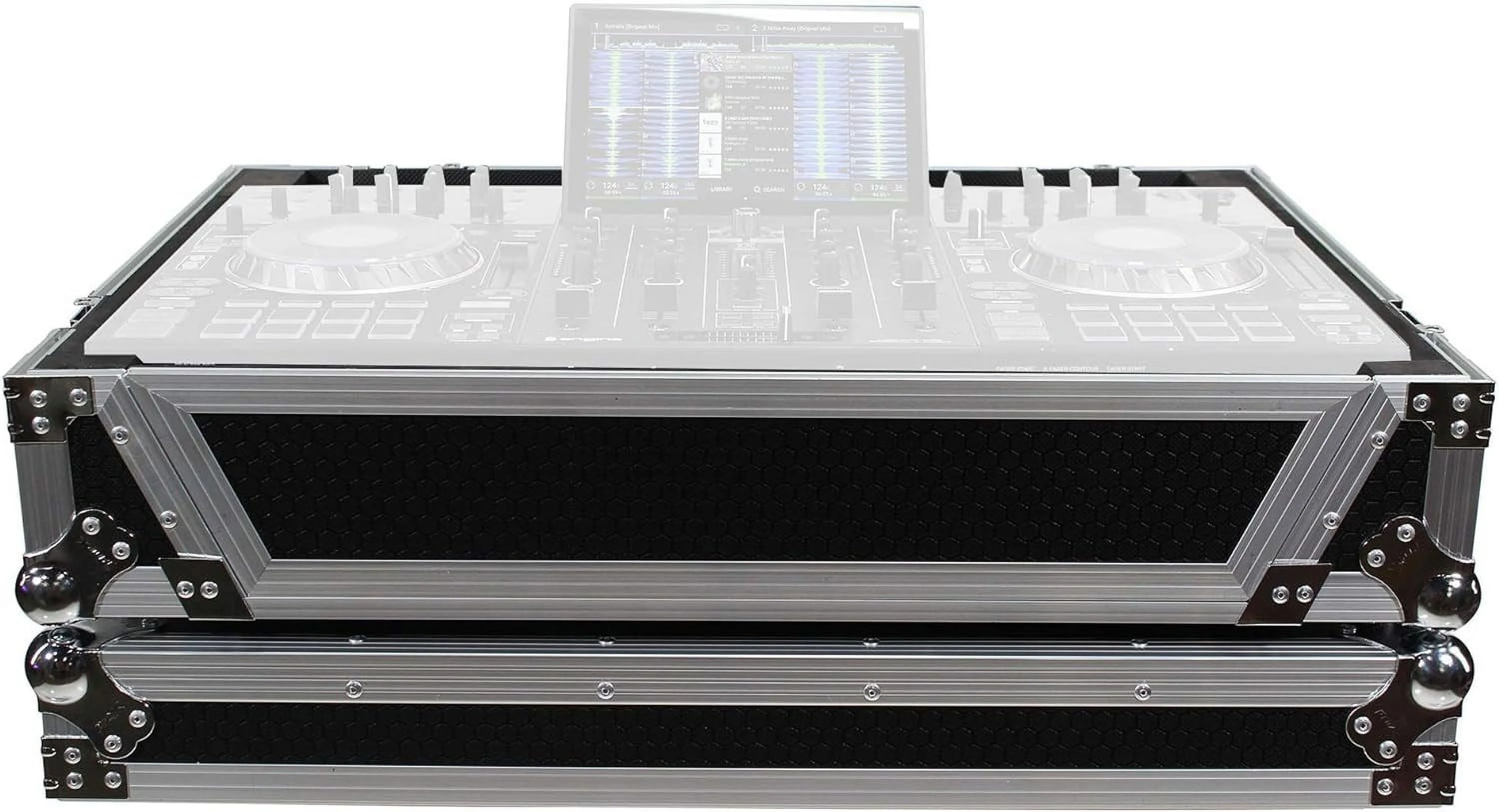 Prox XS-PRIME4 W ATA Flight Case For Denon PRIME 4 DJ Controller Wi 1U Rack Space And Wheels
