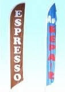 12-Foot Super Swooper (Windless) Feather Flag With Heavy-Duty Anodized Aluminum 15-Foot Pole And Ground Spike