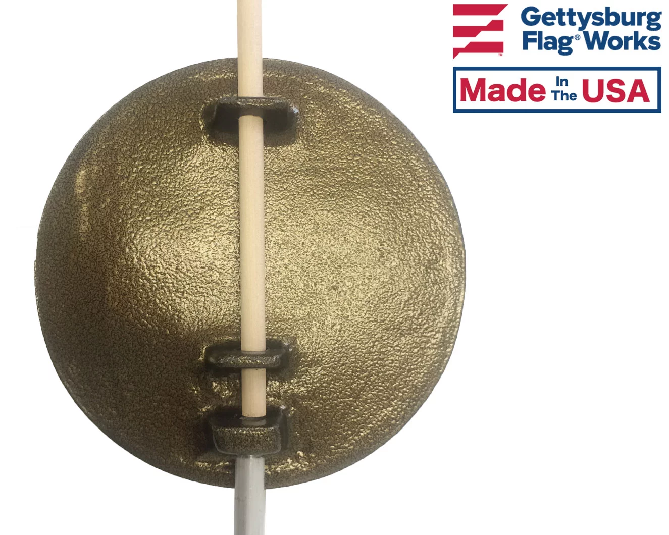 Gettysburg Flag Works Korean War Bronze Veteran Grave Marker for Cemetery, Memorial Flag Holder, Made in USA