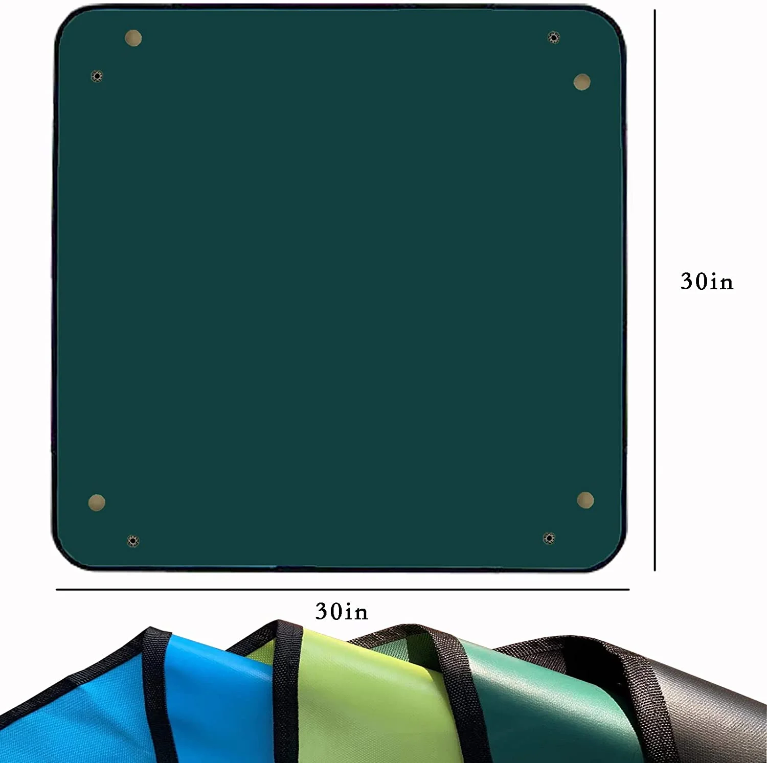 NAMZI 2 PCS Plant Repotting Mat Indoor Gardening mat Potting Tray Transplanting Planting Mat Large Foldable replanting mat for House Plants(Oxford Fabric) (2 PCS Dark Green ）