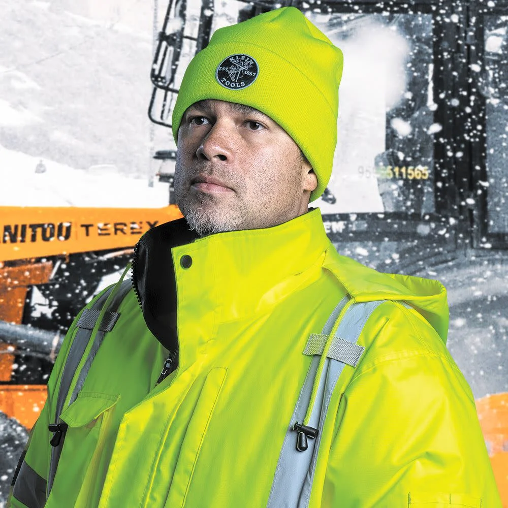 Klein Tools Heavy Knit Hat High Visibility Yellow