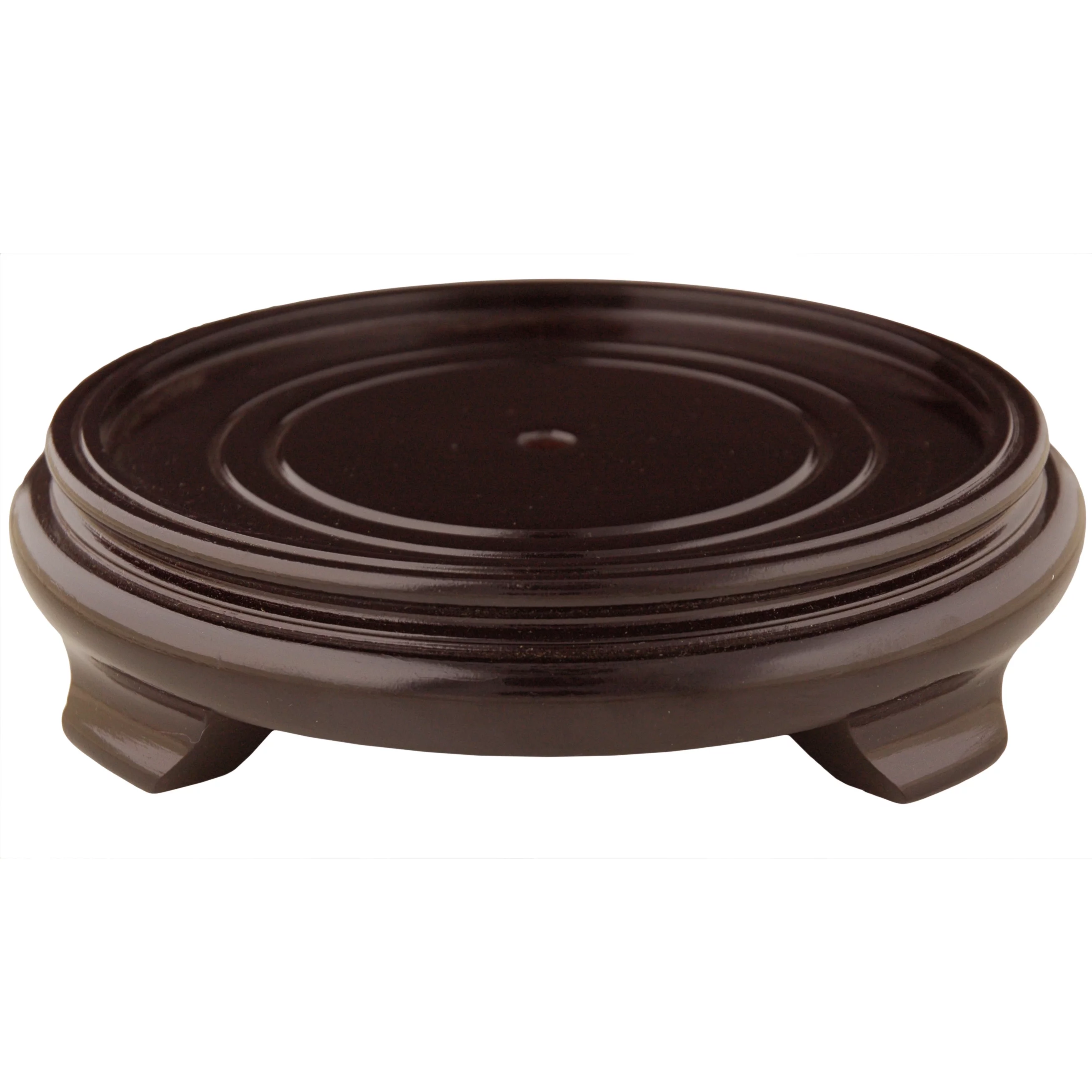 Round Rosewood Base Pedestal Display Stand - (Size 9.5 in. Base Diameter)