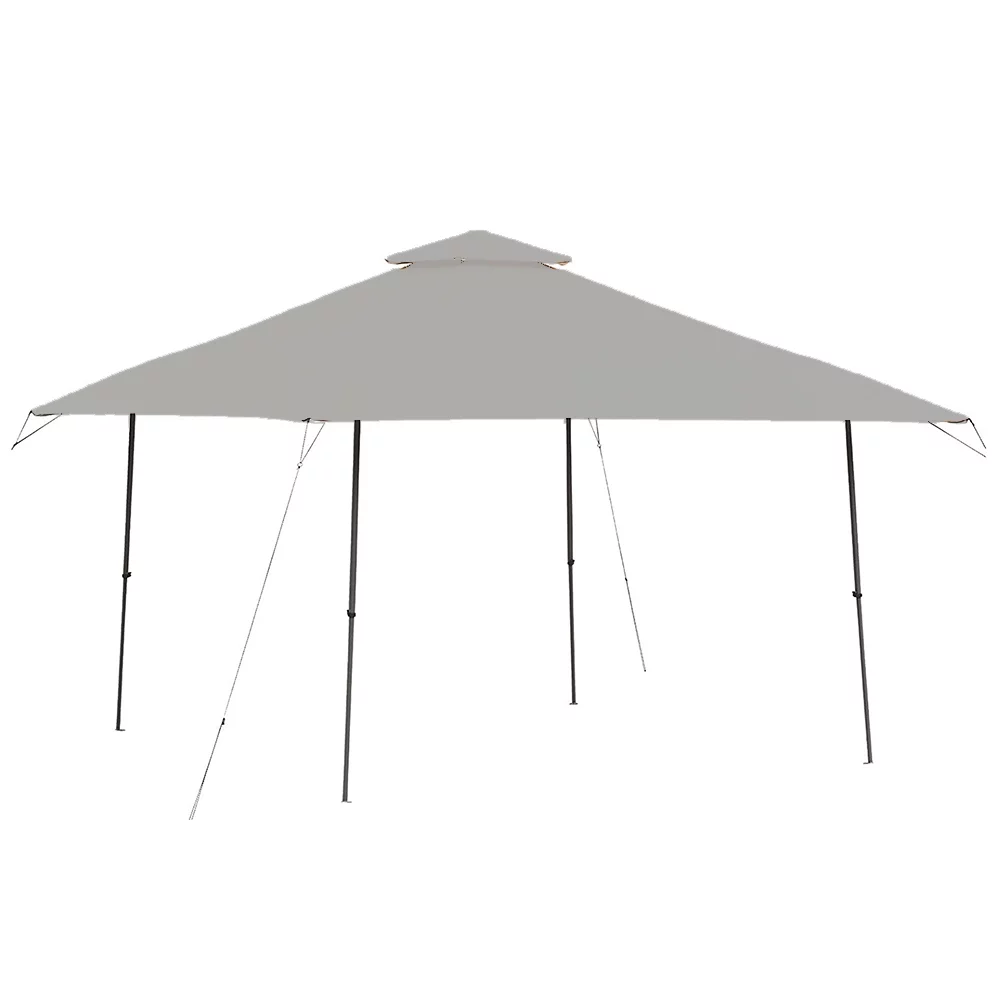 Garden Winds Custom Fit Replacement Canopy Top Cover Compatible with the Coleman 13 x 13 Two Tiered Tent Eaved Shelter - Upgraded Performance RIPLOCK 350 Fabric - Slate Gray