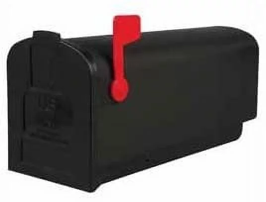 Solar Group PL10B Plastic Rural Black Mailbox