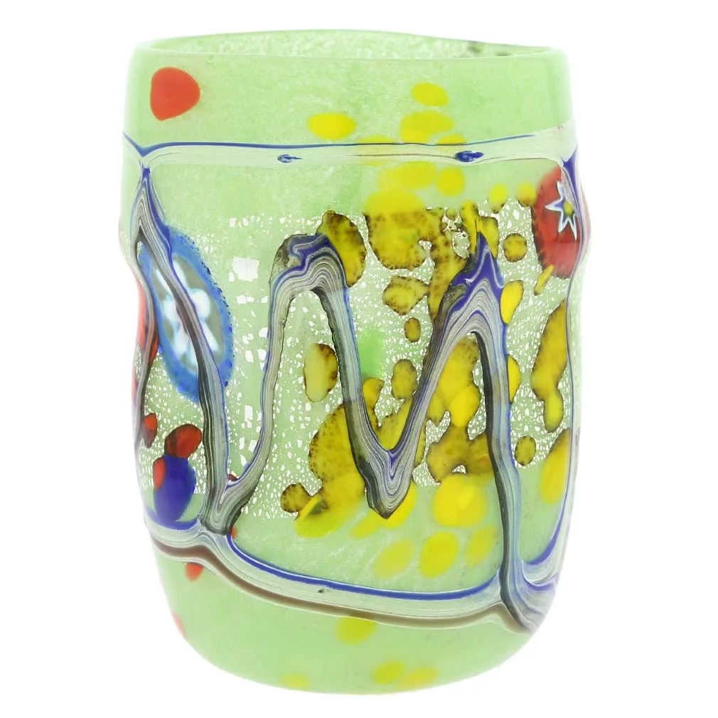 GlassOfVenice Murano Glass Modern Art Tumbler - Green