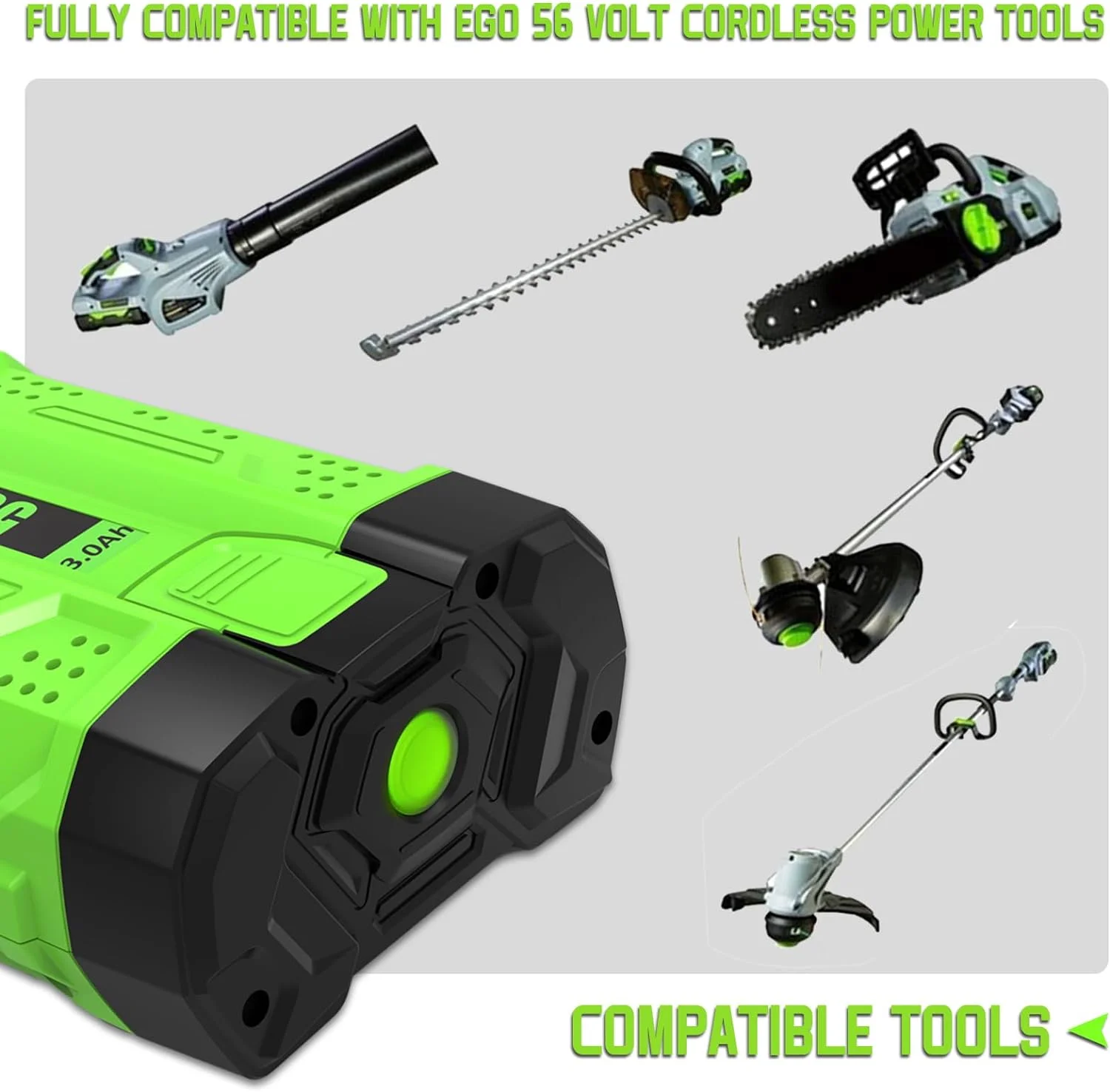 56V 3.0Ah Lithium Ion Battery Replacement for EGO 56 Volt Battery BA2800 BA1400 BA4200