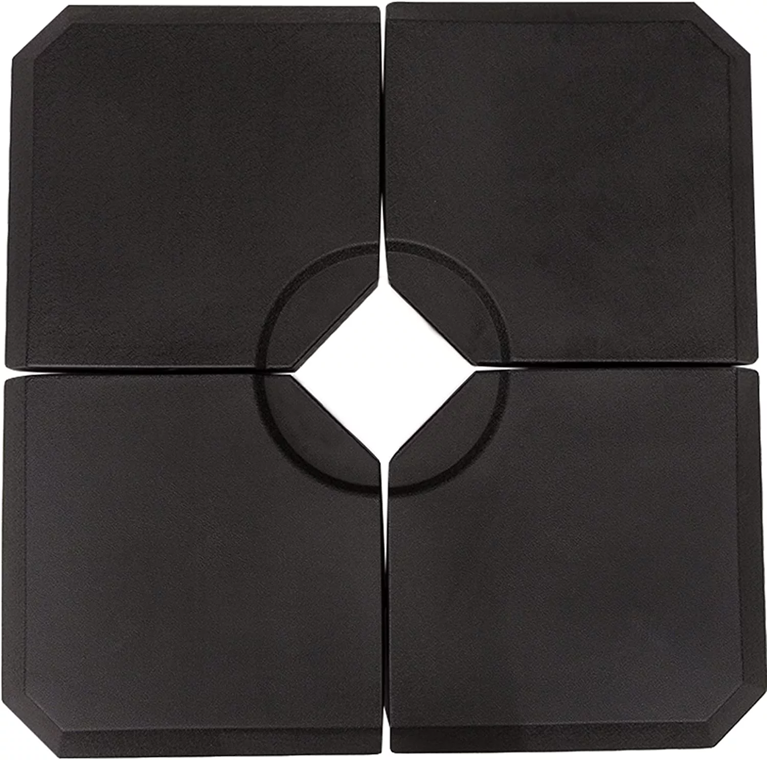 Outsunny 4-Piece Heavy Duty Cantilever Offset Umbrella Stand Base Weight, 264 lb. Capacity, Easy to Fill with Water or Sand