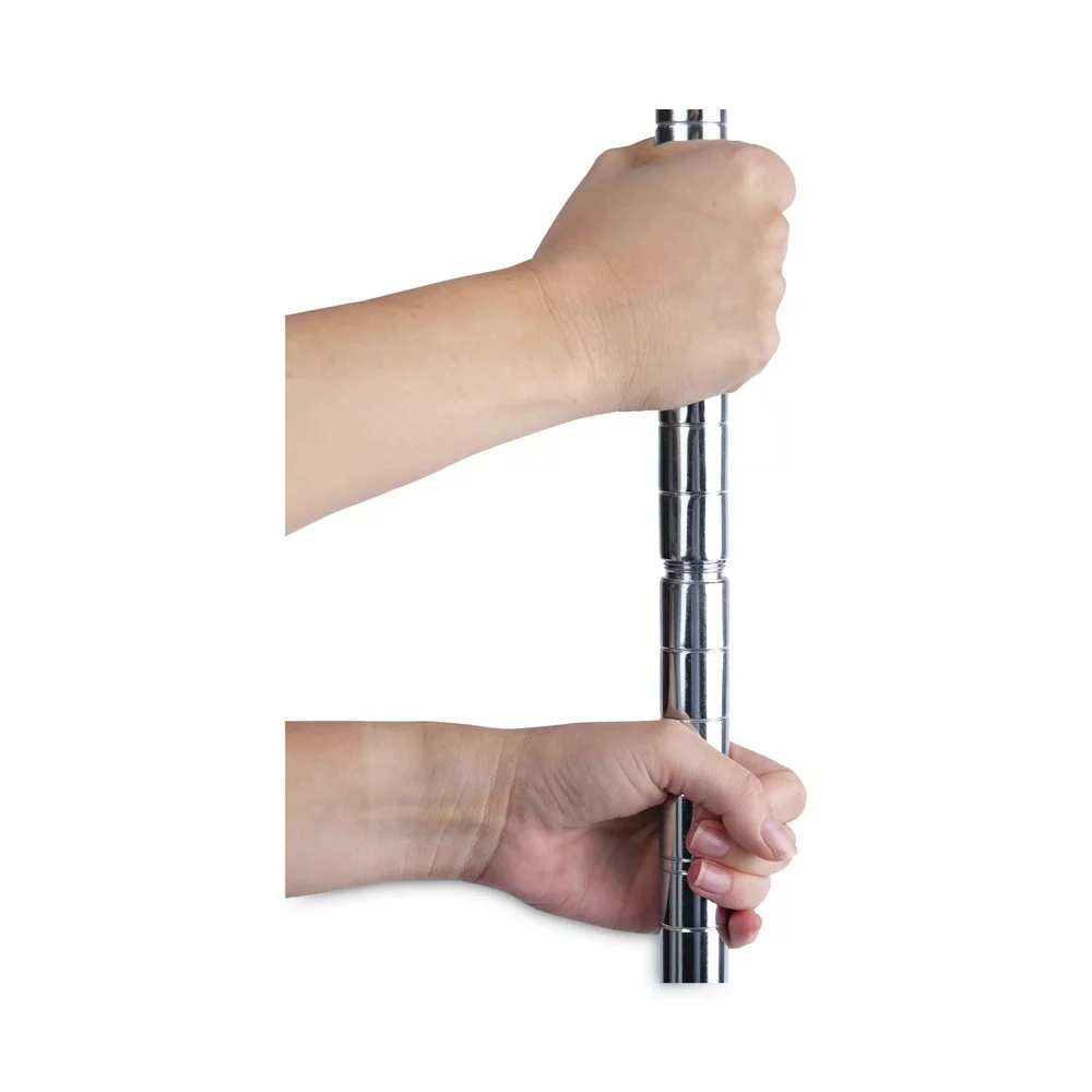 Alera ALESW843614SR 36 in. W x 14 in. D x 54 in. H Four-Shelf Residential Wire Shelving - Silver