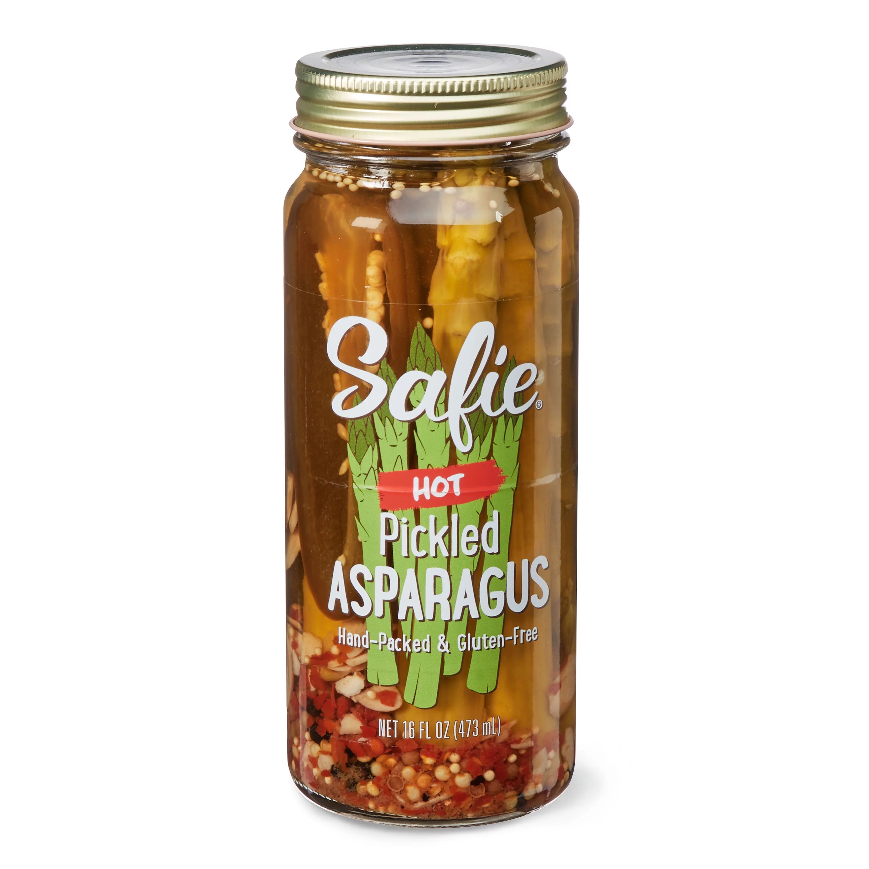 Safie Hot Pickled Asparagus, 16 fl oz