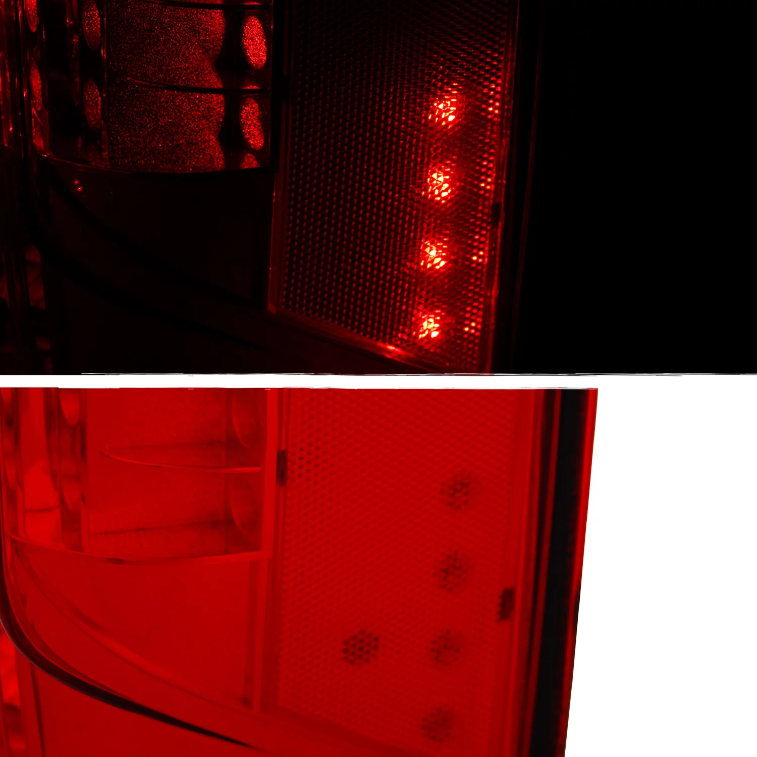 AKKON - Fits 2007-2014 Cadillac Escalade ESV SUV LED Chrome Red Tail Lights Brake Lamp Pair Driver Left+Passenger Right