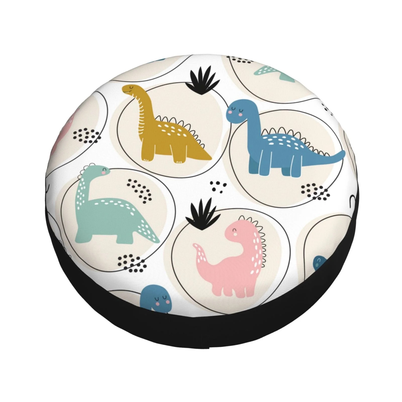 Easygdp Cute Dinosaurs Wheel Sun Guard, Spare Tire Cover,Universal Trailer Suv Truck Camper Travel,Easy To Install And Remove -17 Inch