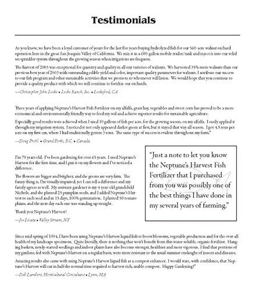 Fish Fertilizer Neptune's Harvest