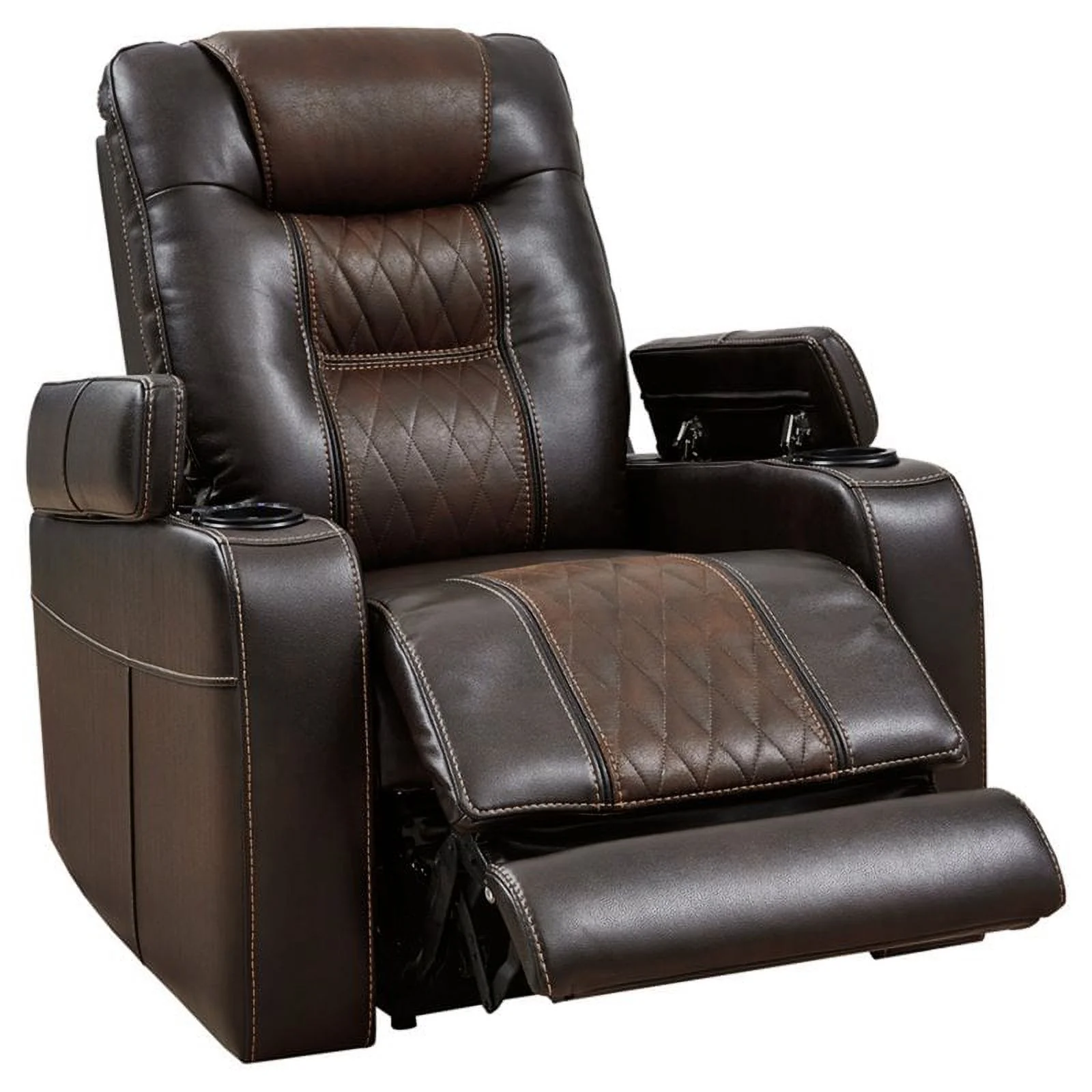 Bowery Hill Composer Power Recliner in Brown