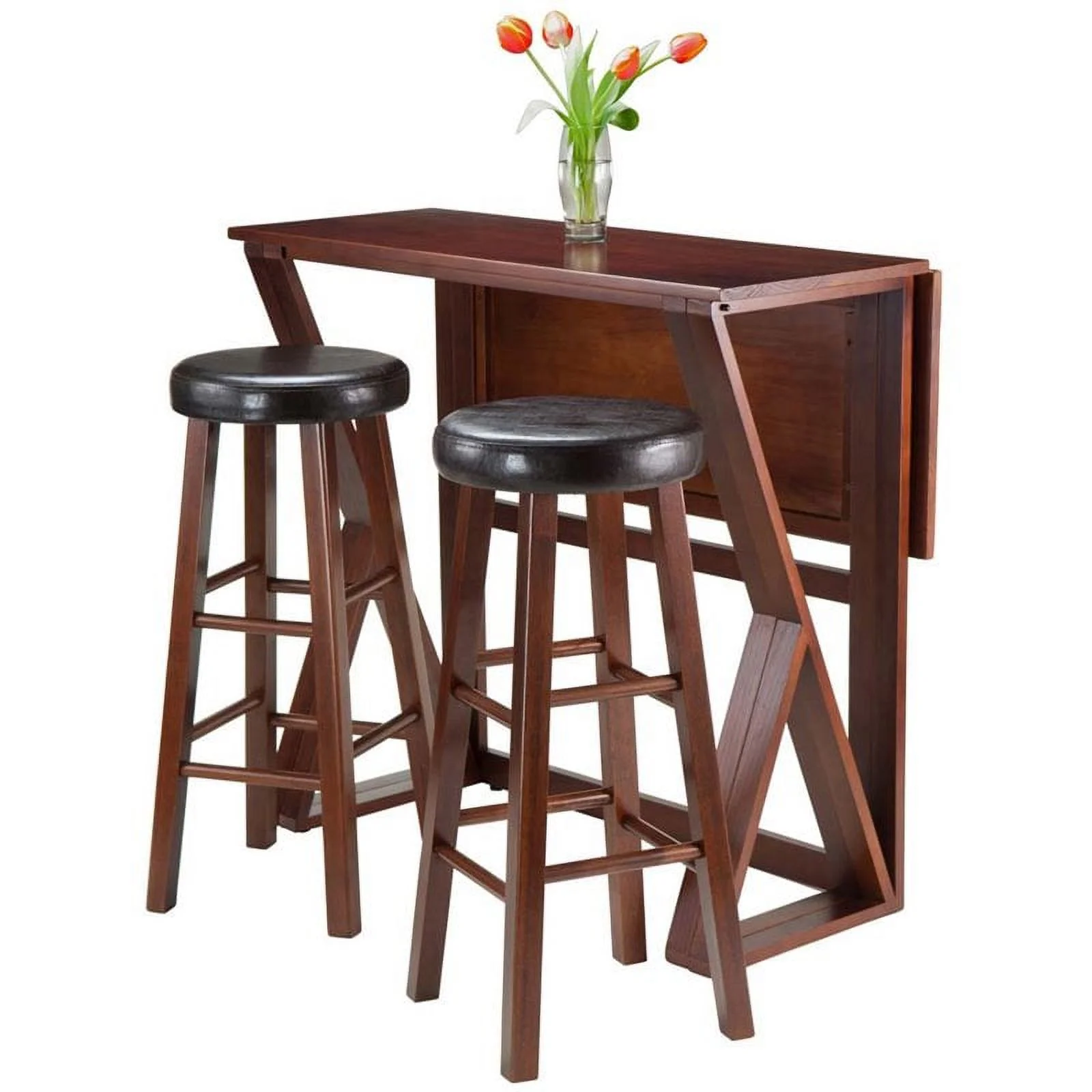 Pemberly Row 3 Piece Counter Height Drop Leaf Dining Set