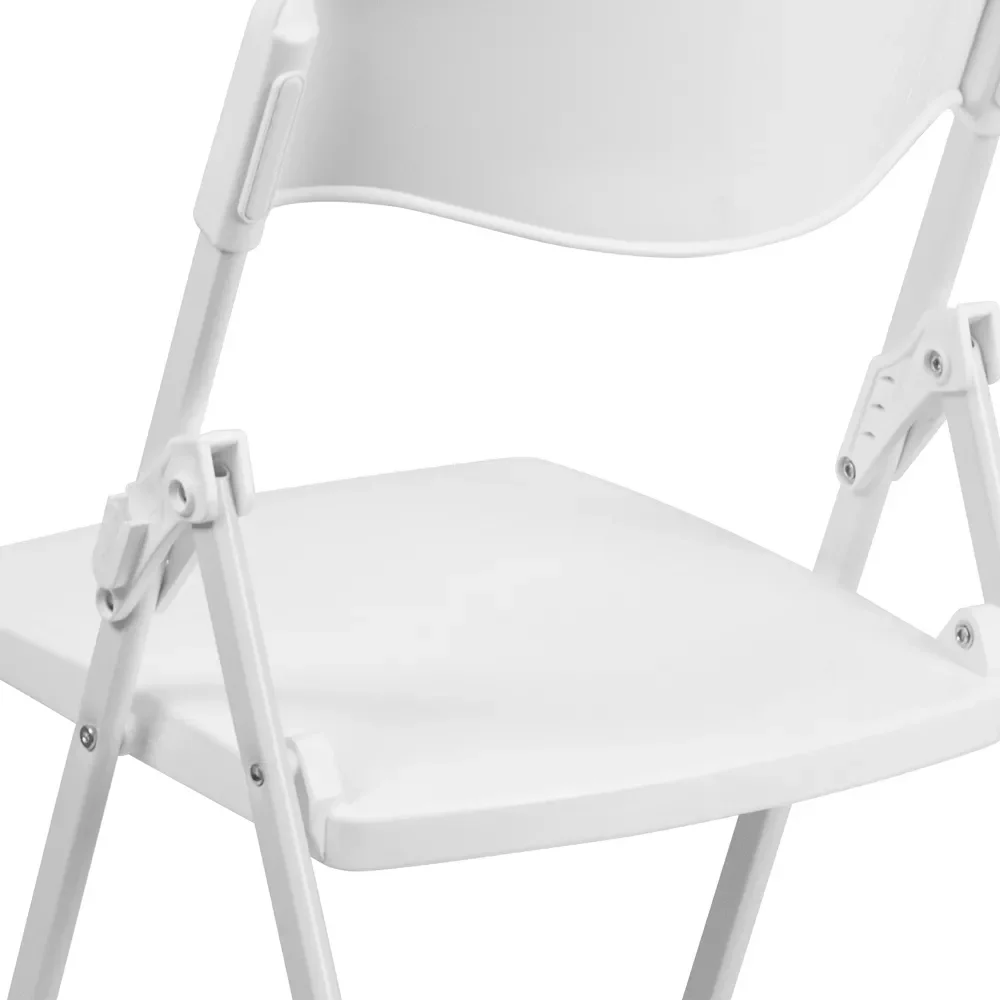 YZL 2 Pack 500 lb. Capacity Heavy Duty Plastic Folding Chair with Built-in Ganging Brackets
