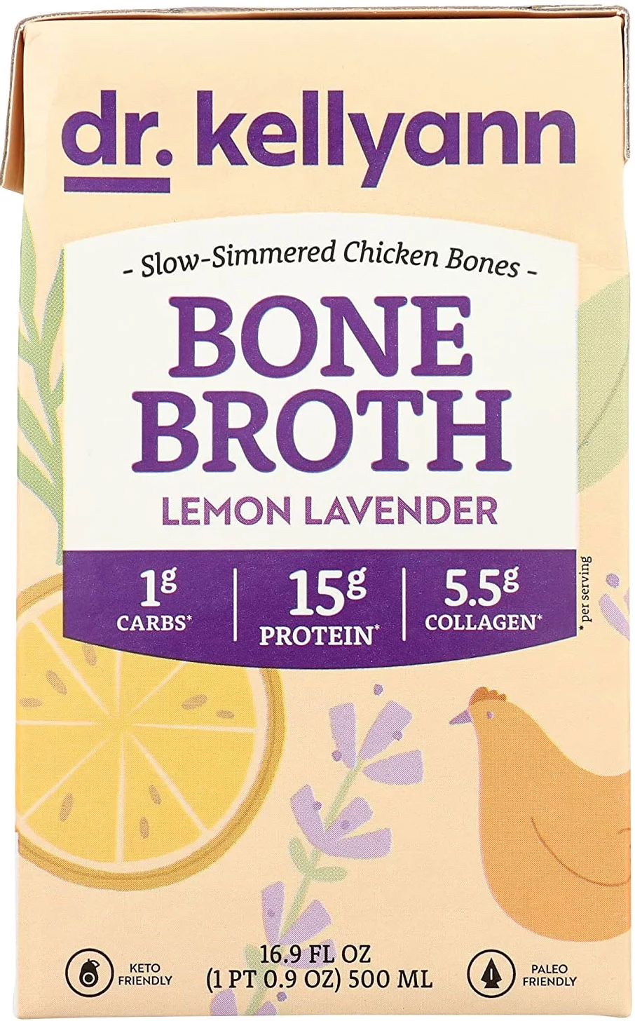 Dr. Kellyann Lemon Lavender Bone Broth - 16.9 oz