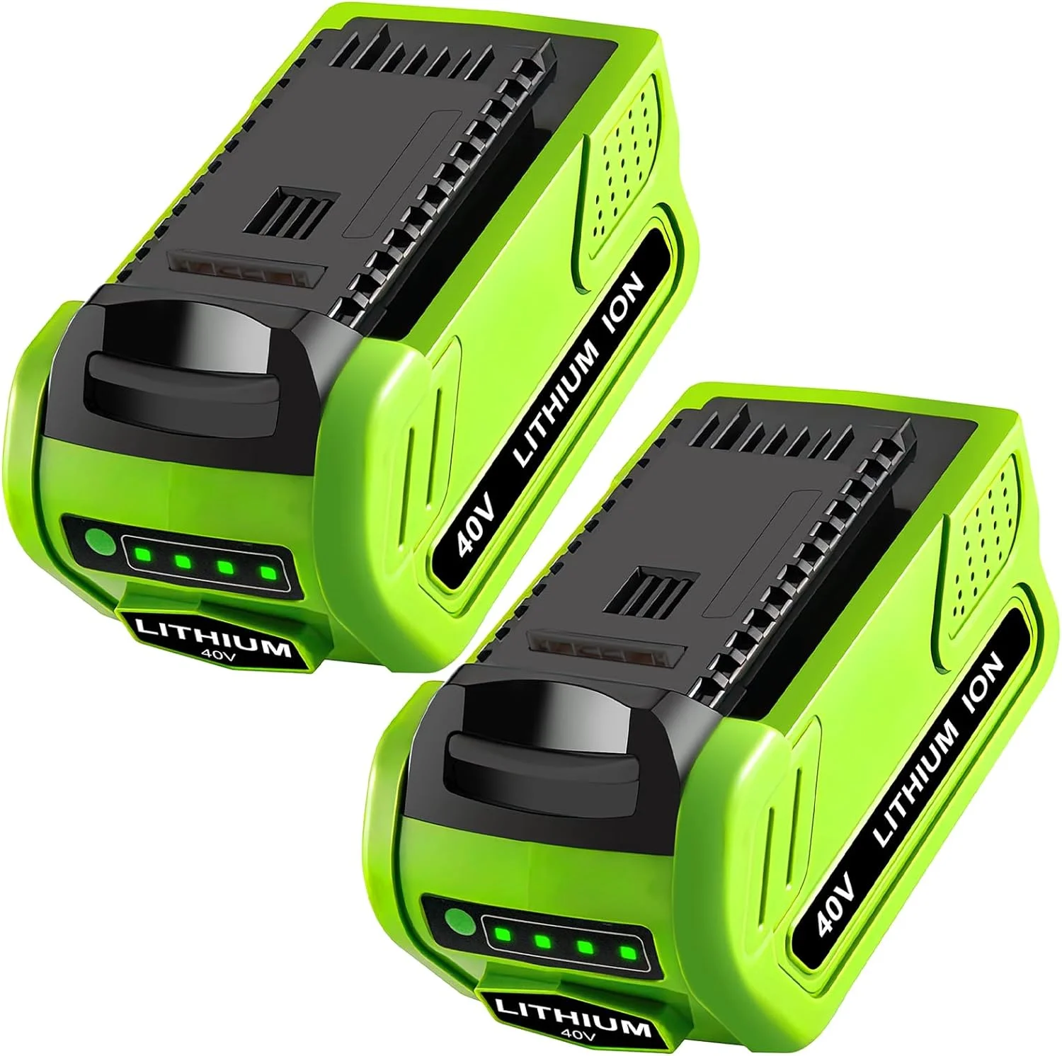 2Pack 6000mAh 40V Replacement for GreenWorks 40V Battery 29472 29462 2901319 24282 24252 21332 25322 20672
