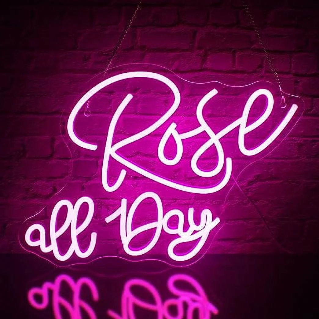 Wanxing Rose All Day LED Neon Light Signs USB Power for Bedroom Home Bar Wedding Party Decoration