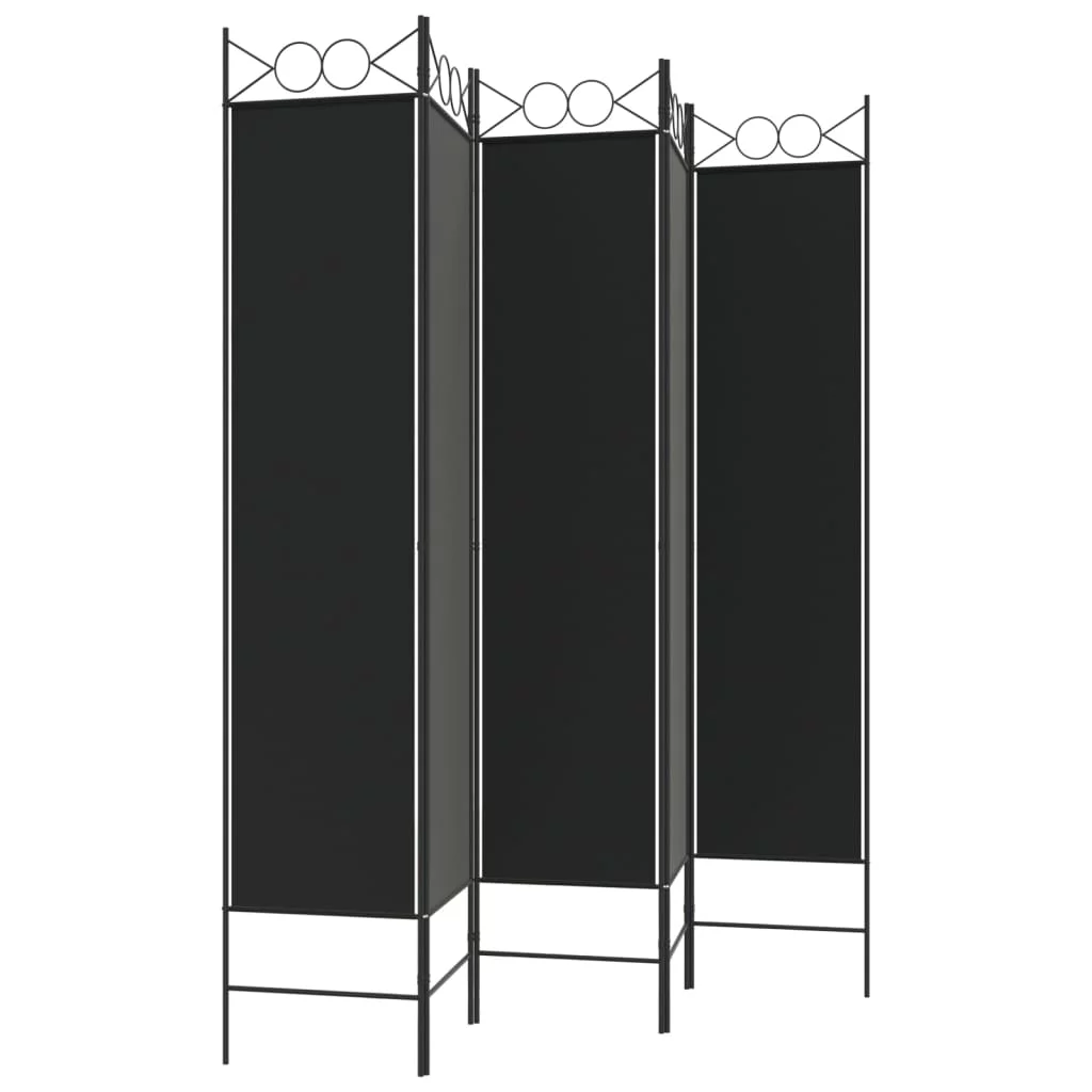 Anself 5-Panel Room Divider Black 78.7
