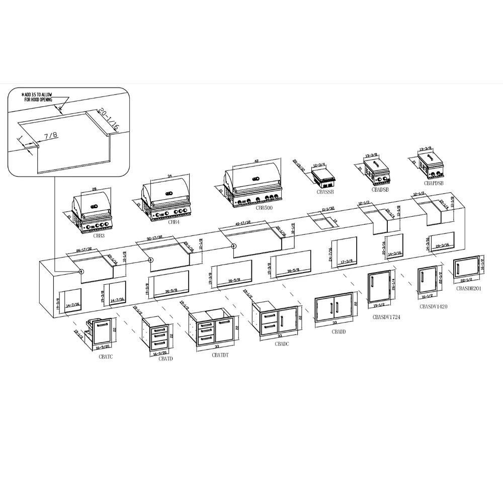 Whistler Built-in 3-Burner Natural Gas Grill,Stainless Steel 28-inch