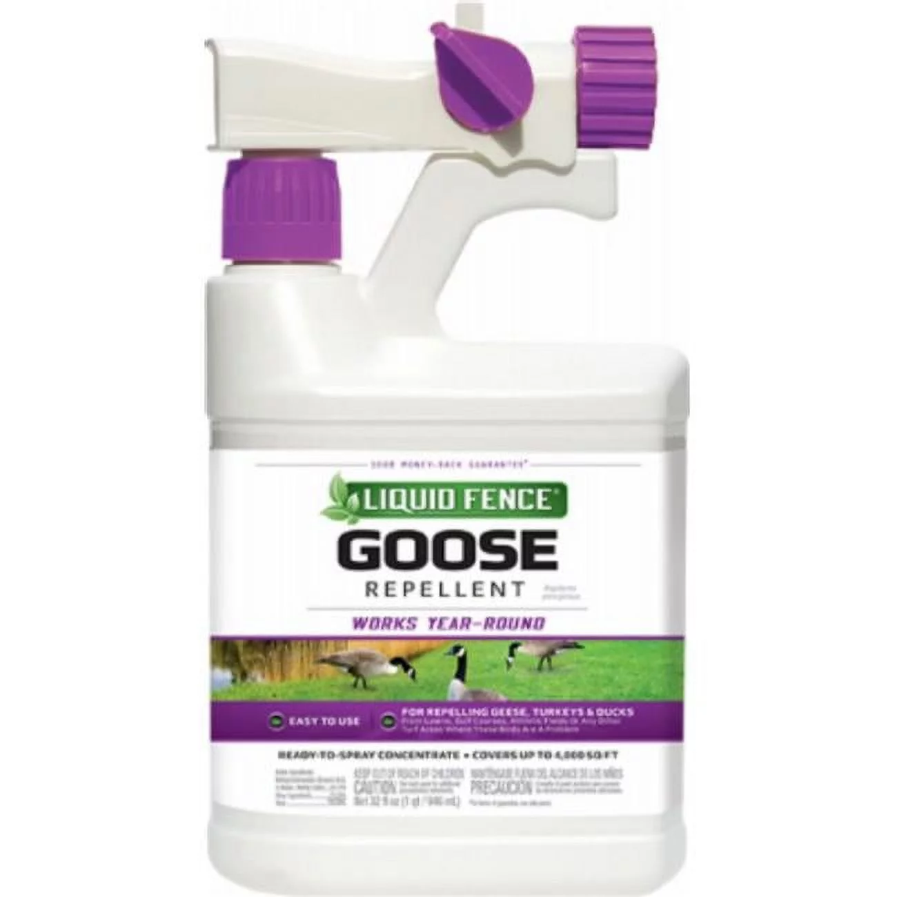 Liquid Fence Ready-to-Use Concentrate 32 ounce Goose Repellent Spray for Geese, Turkeys, and Ducks