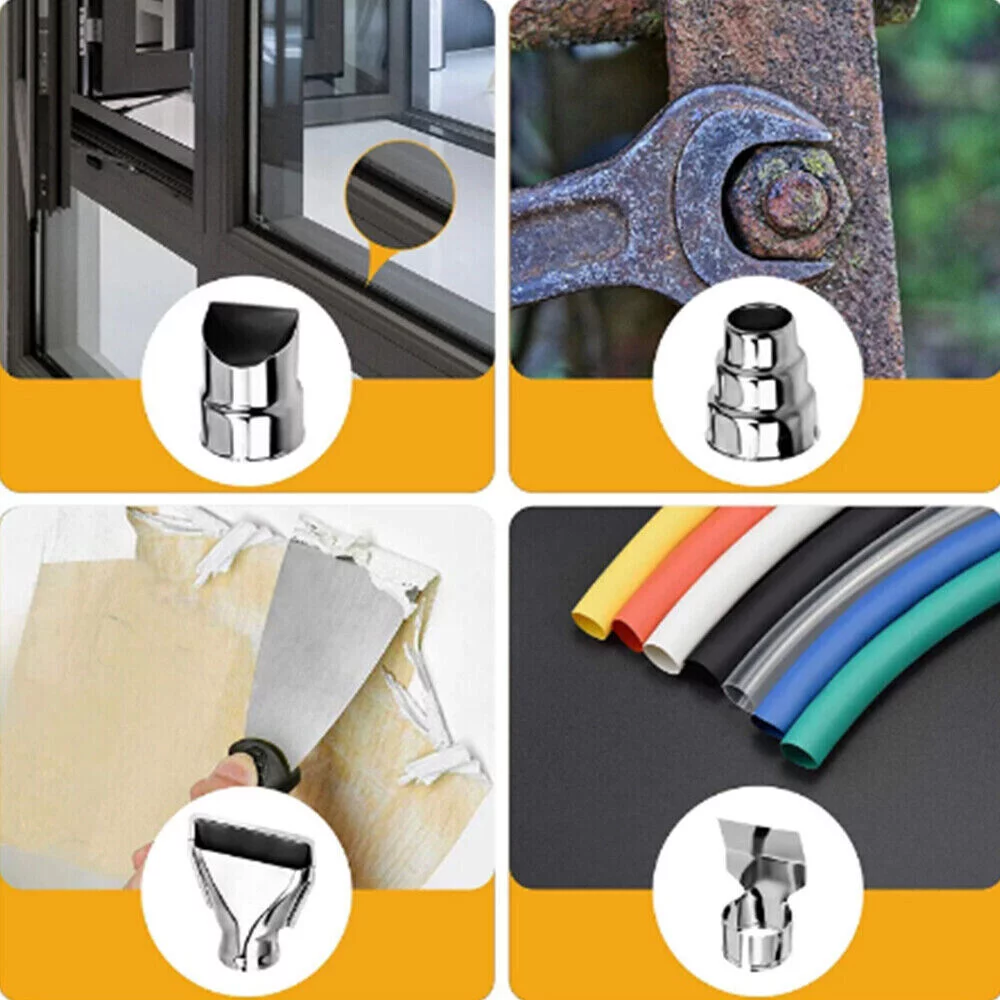 JLLOM 2000W Heat Gun Electric Hot Air Gun With Dual Temperature LCD Display 4 Nozzles