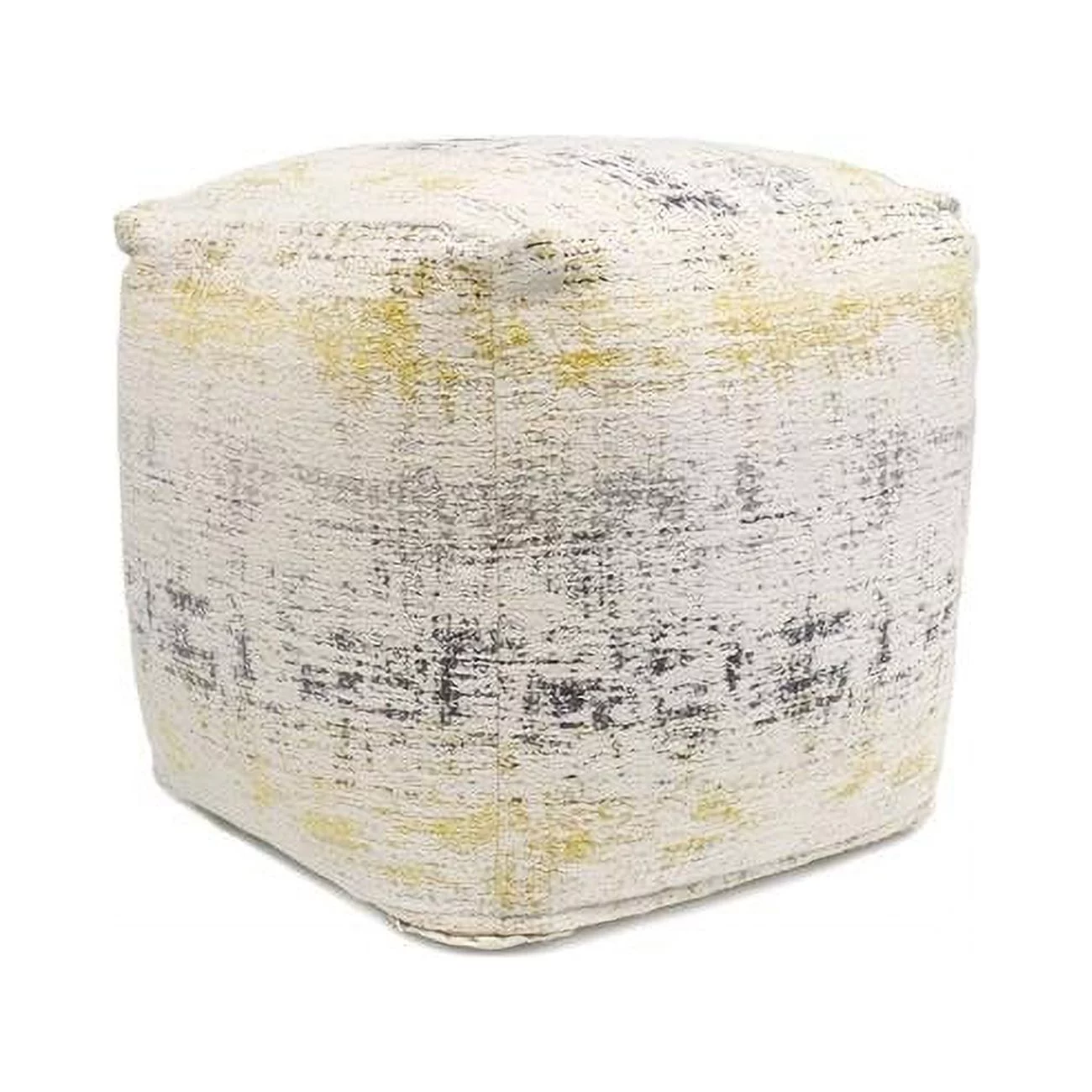 Grand Canyon Distressed Cotton Pouf - 17.75 x 17.75 x 17.75 in.