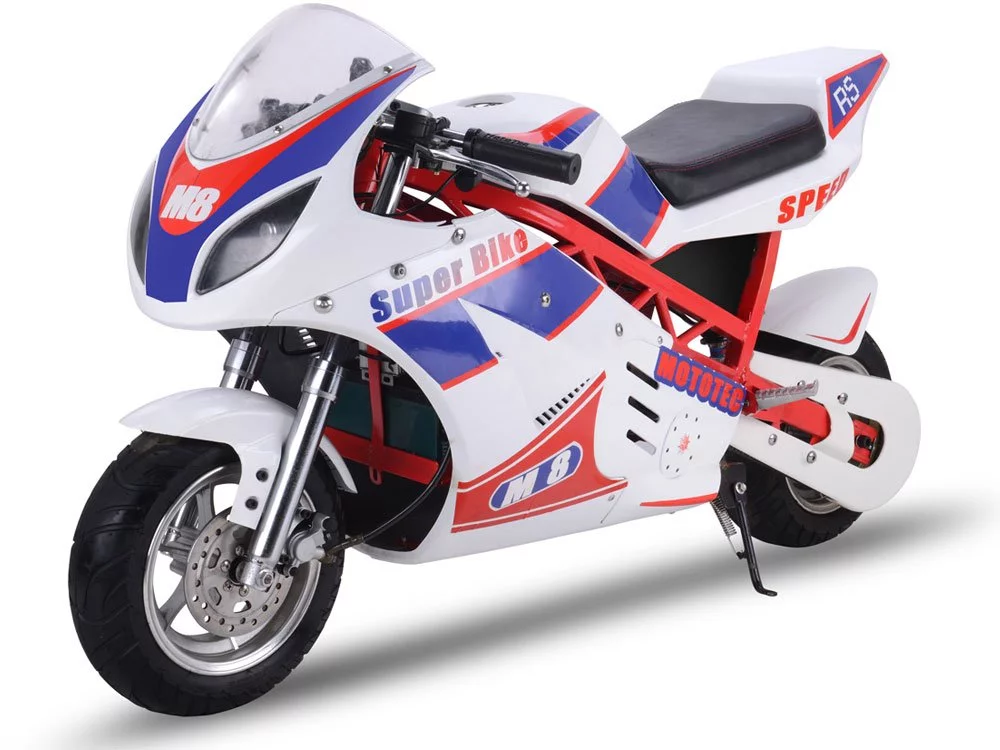 MotoTec 48v 1000w Superbike White