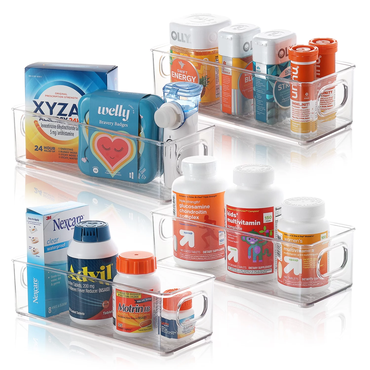 StorageBud Clear Storage Bins , 10X4X3