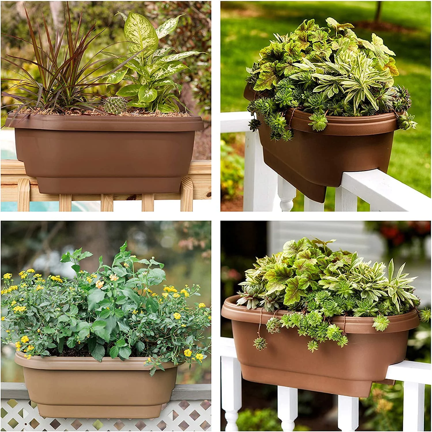 Deck Rail Planter, Balcony, (Deck Balcony Rail Planter 24