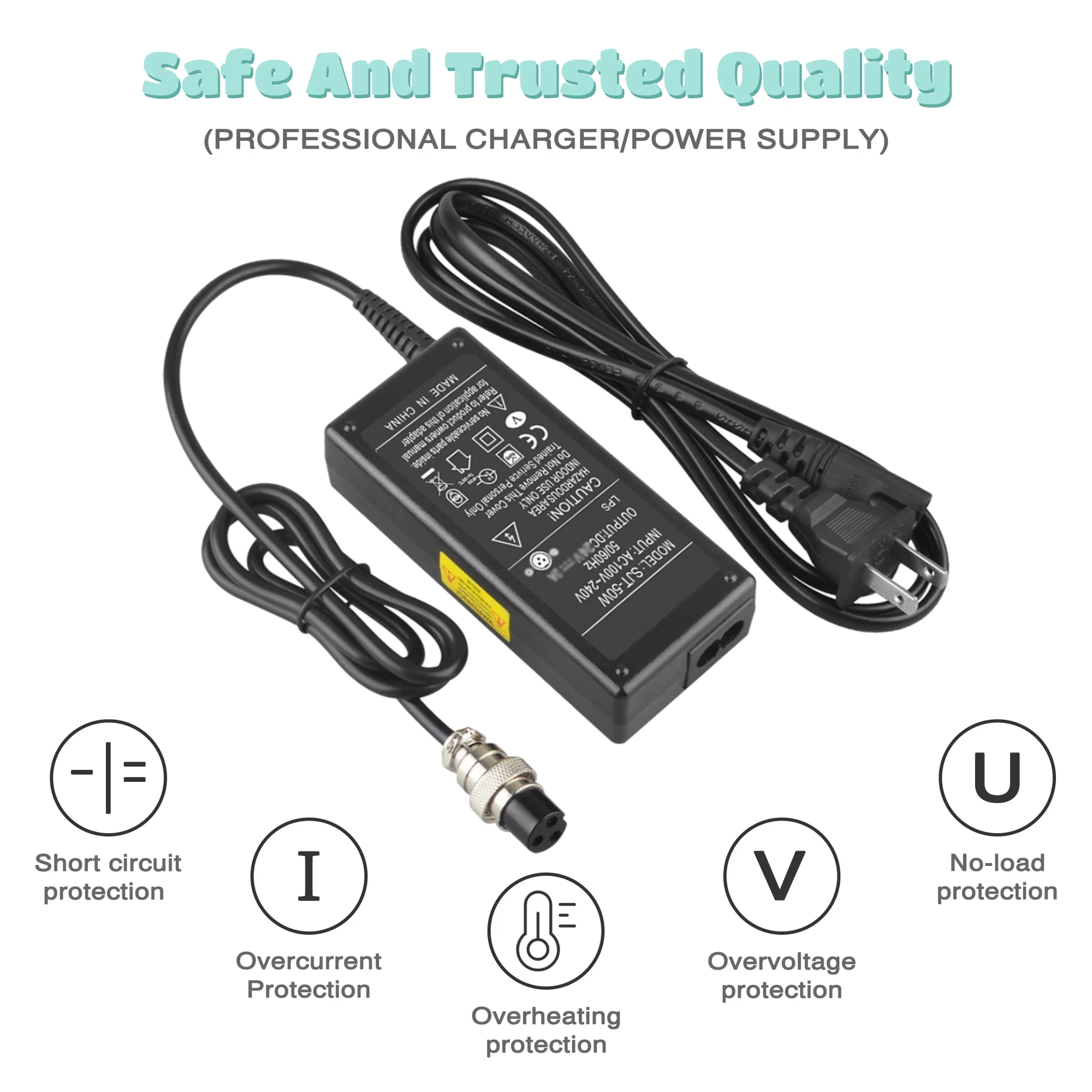 Yolmary 24V Electric Scooter Battery Charger Compatible for Razor Rebellion Electric Chopper, Pocket Mod, Sports Mod, and Dirt Quad