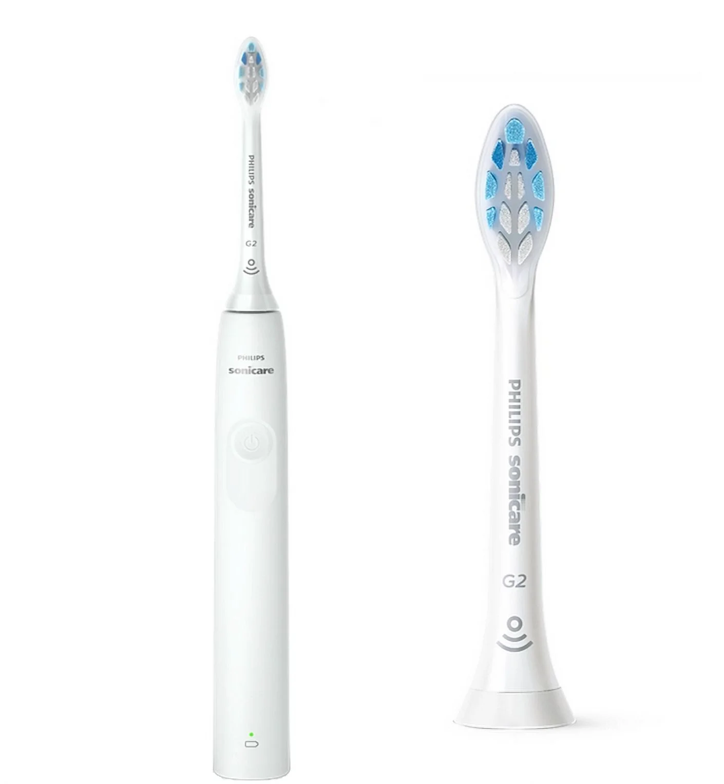 Philips Sonicare 2300 Series Sonic Electric Toothbrush White G2 Optimal Gum Care Brush Heads