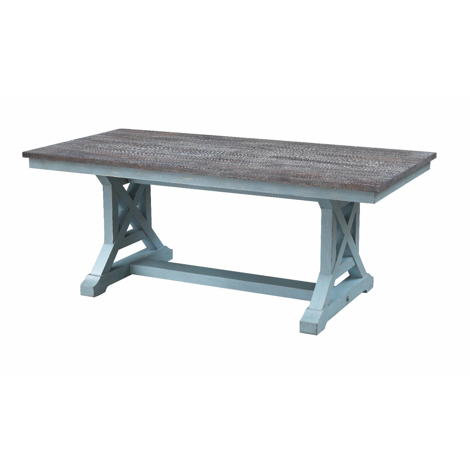 Coast to Coast Wharf Hand Painted Plank Style Top Wood Dining Table, 30