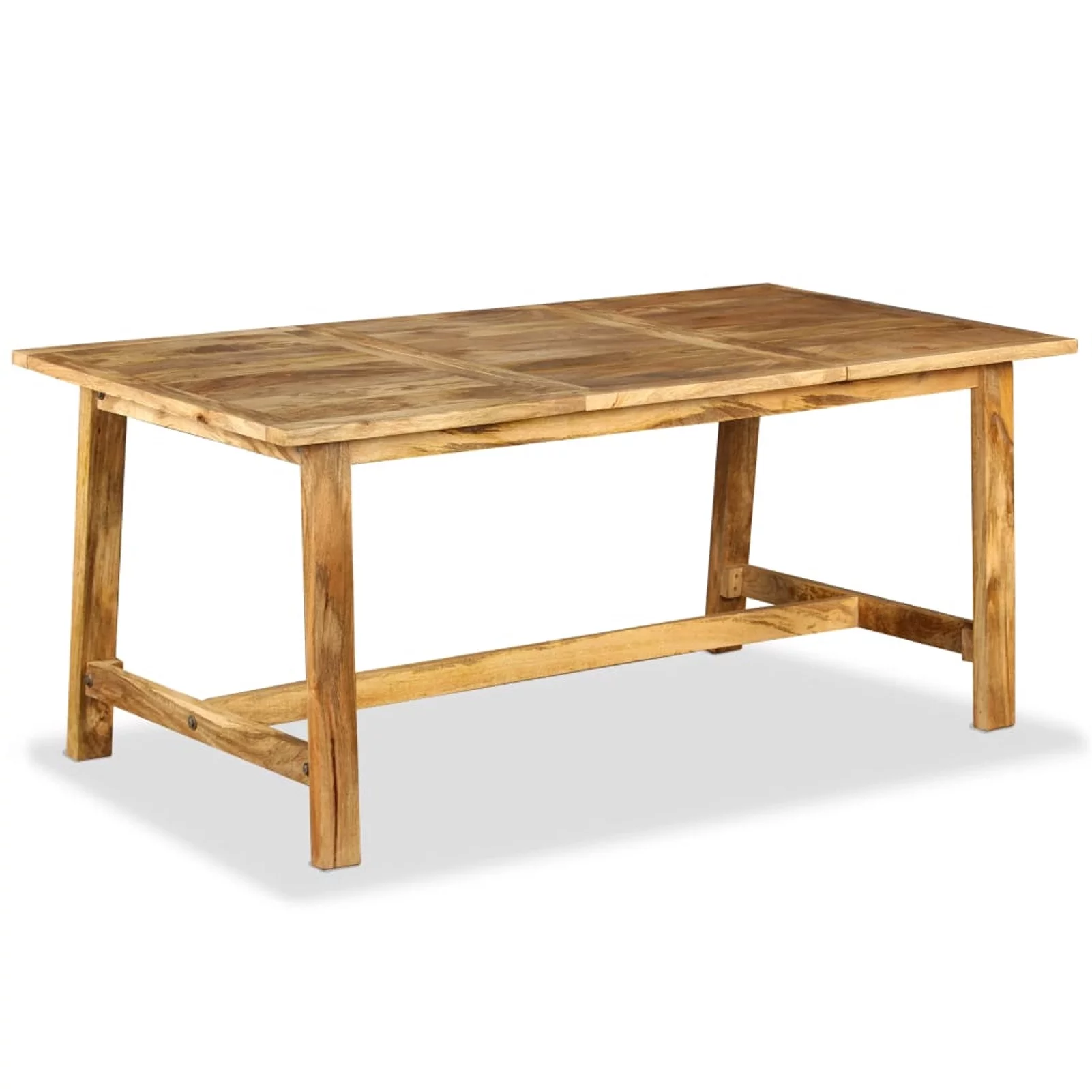 moobody Dining Table Solid Mango Wood 70.9in Wooden Dinner Table for Kitchen, Dining Room, Home Furniture
